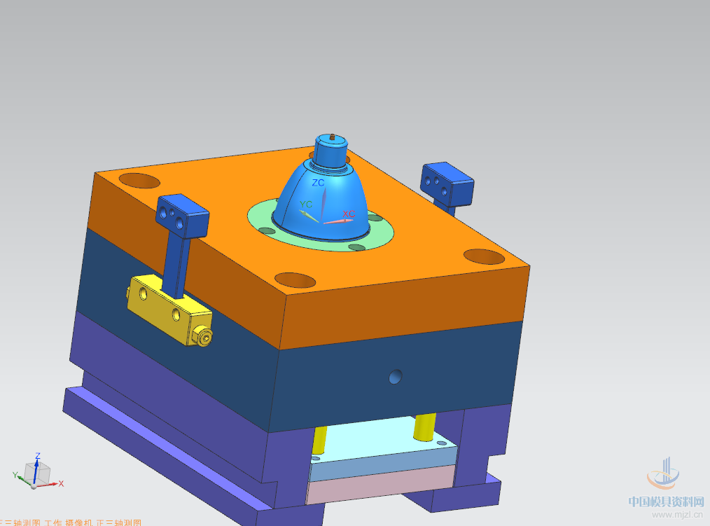 一套细水口压铸模具x-t图档
