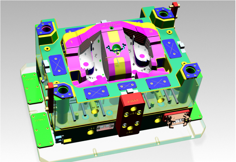 大型汽车车灯模具UG全3D案例-8