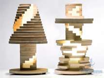 造型多变的木块拼接灯