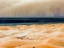 撒哈拉沙漠震撼的沙尘暴奇观