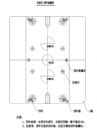 16.顶针板螺丝及垃圾钉的设计注意事项.png