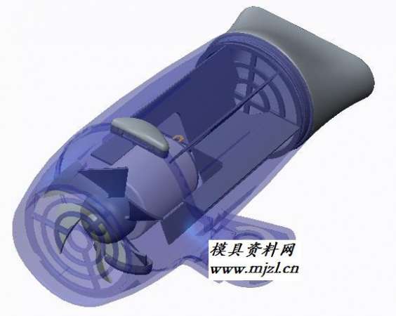proe 5.0 吹风机组件模型.jpg